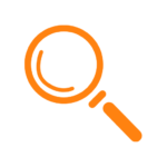Magnifying glass icon representing searching for online courses on YOUniversity South Africa.